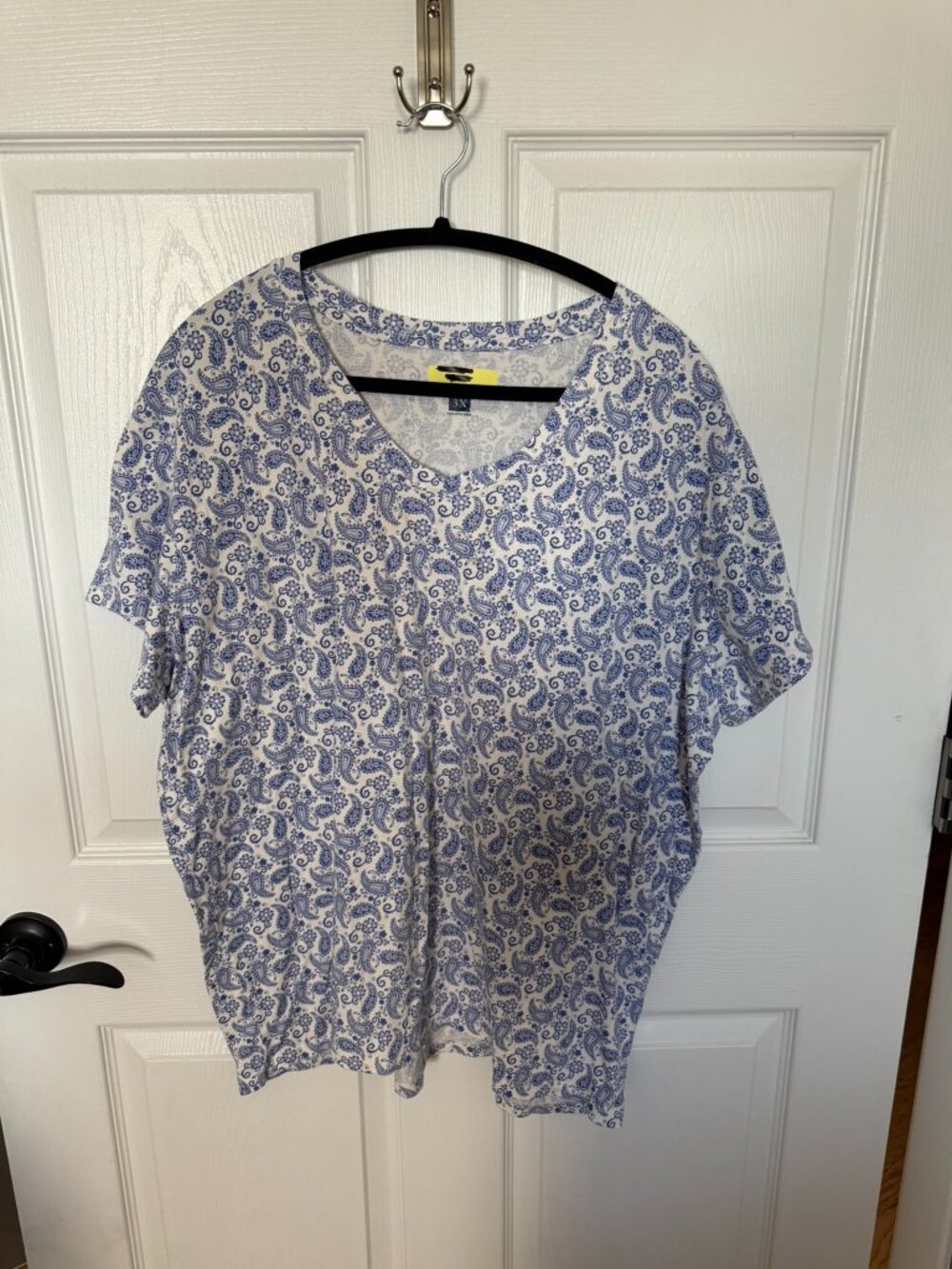 Raefaella Paisley V-Neck Short Sleeve